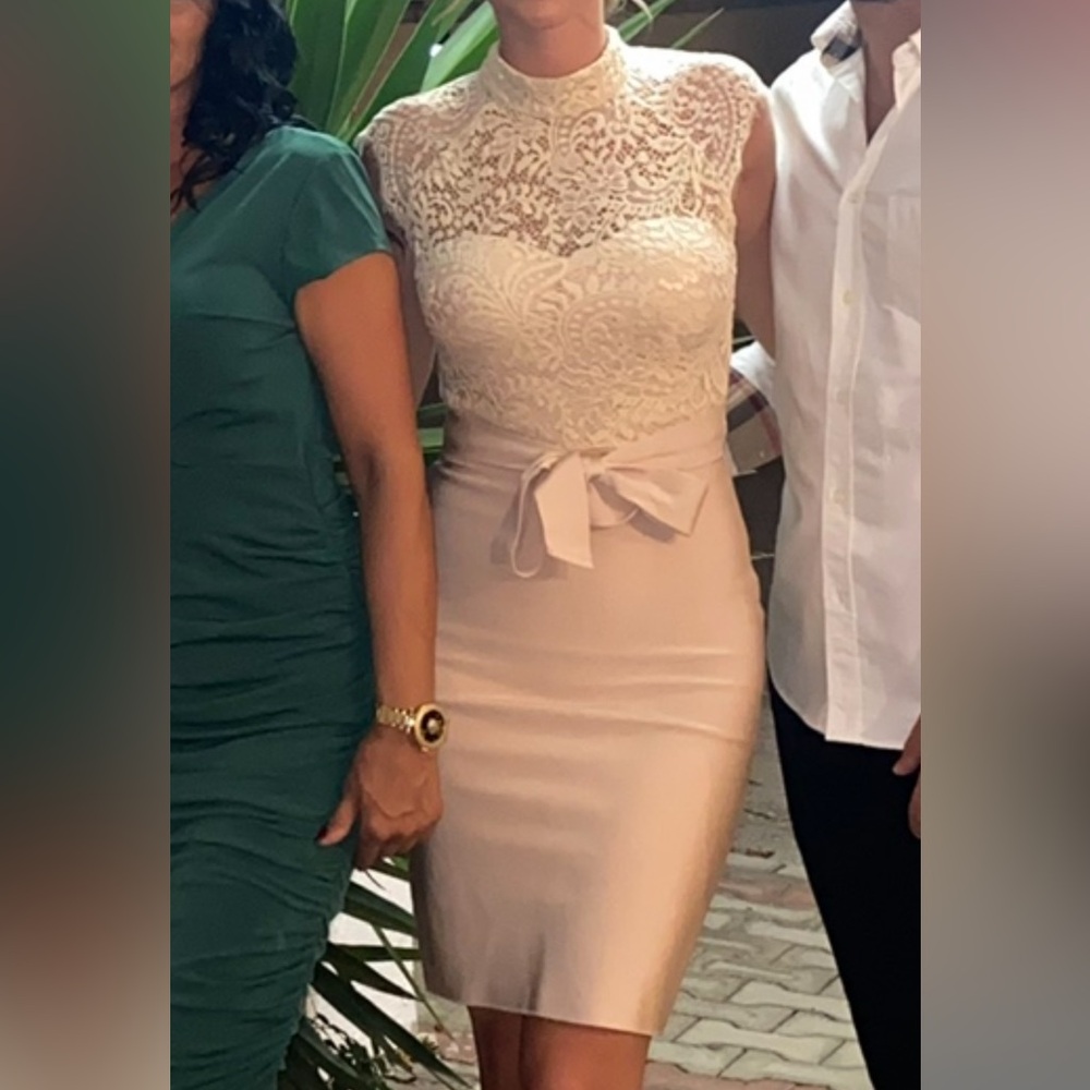 Elegant Cream Lace Dress